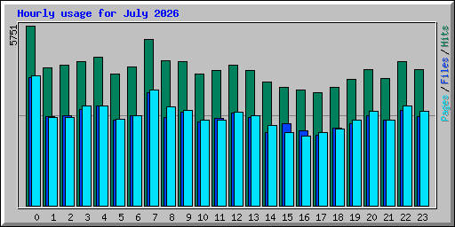 Hourly usage for July 2026